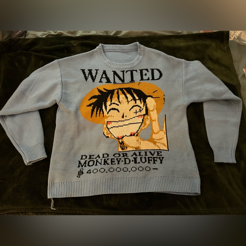 Monkey-D-Luffy Wanted Poster Graphic Sweater